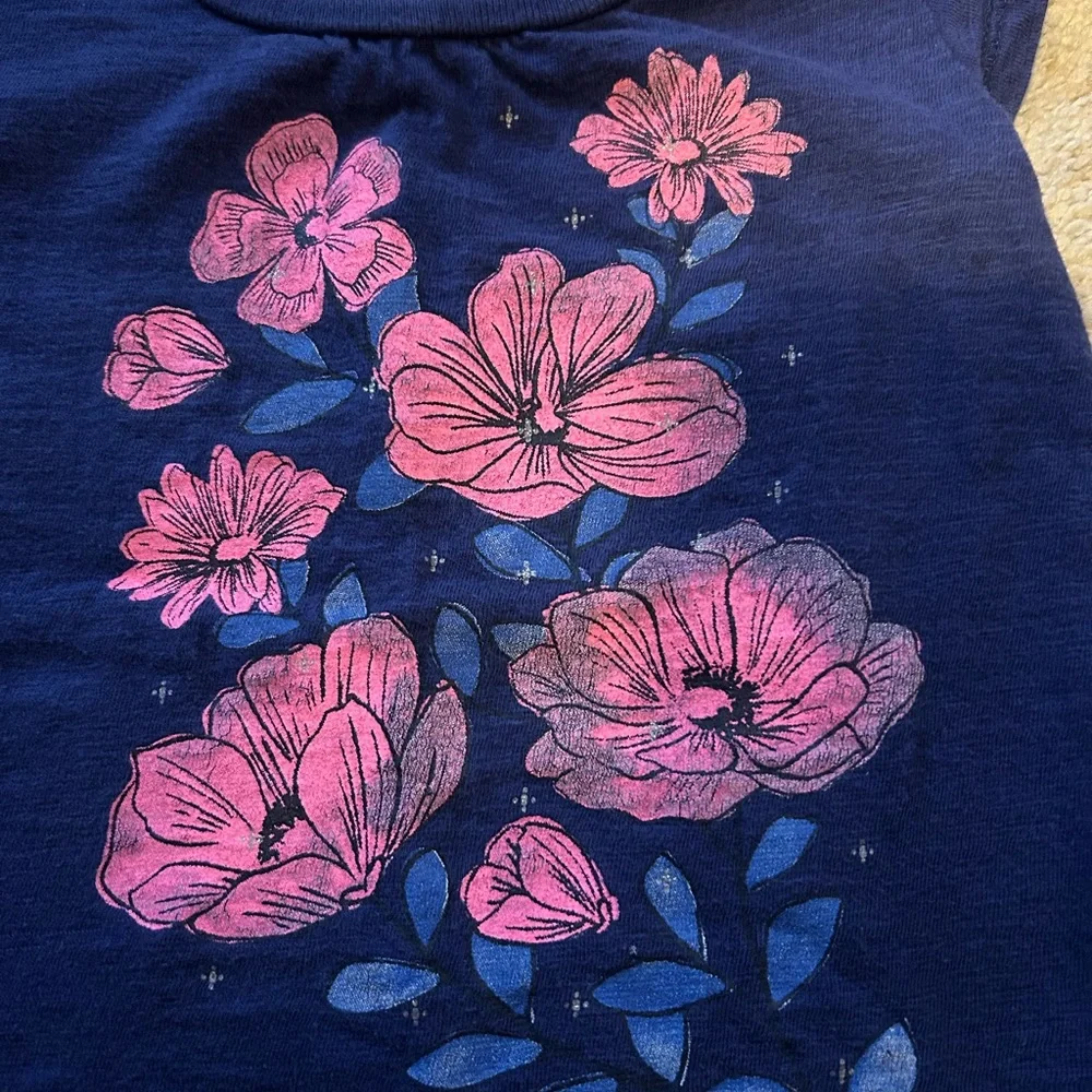 OshKosh B'gosh Blue Shirt with Pink Flowers
